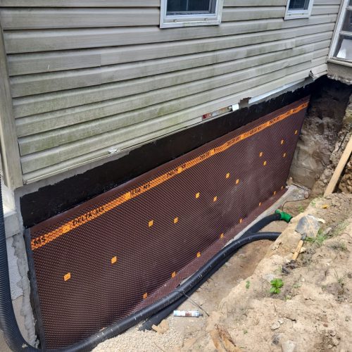Waterproofing Membrane on Basement Exterior